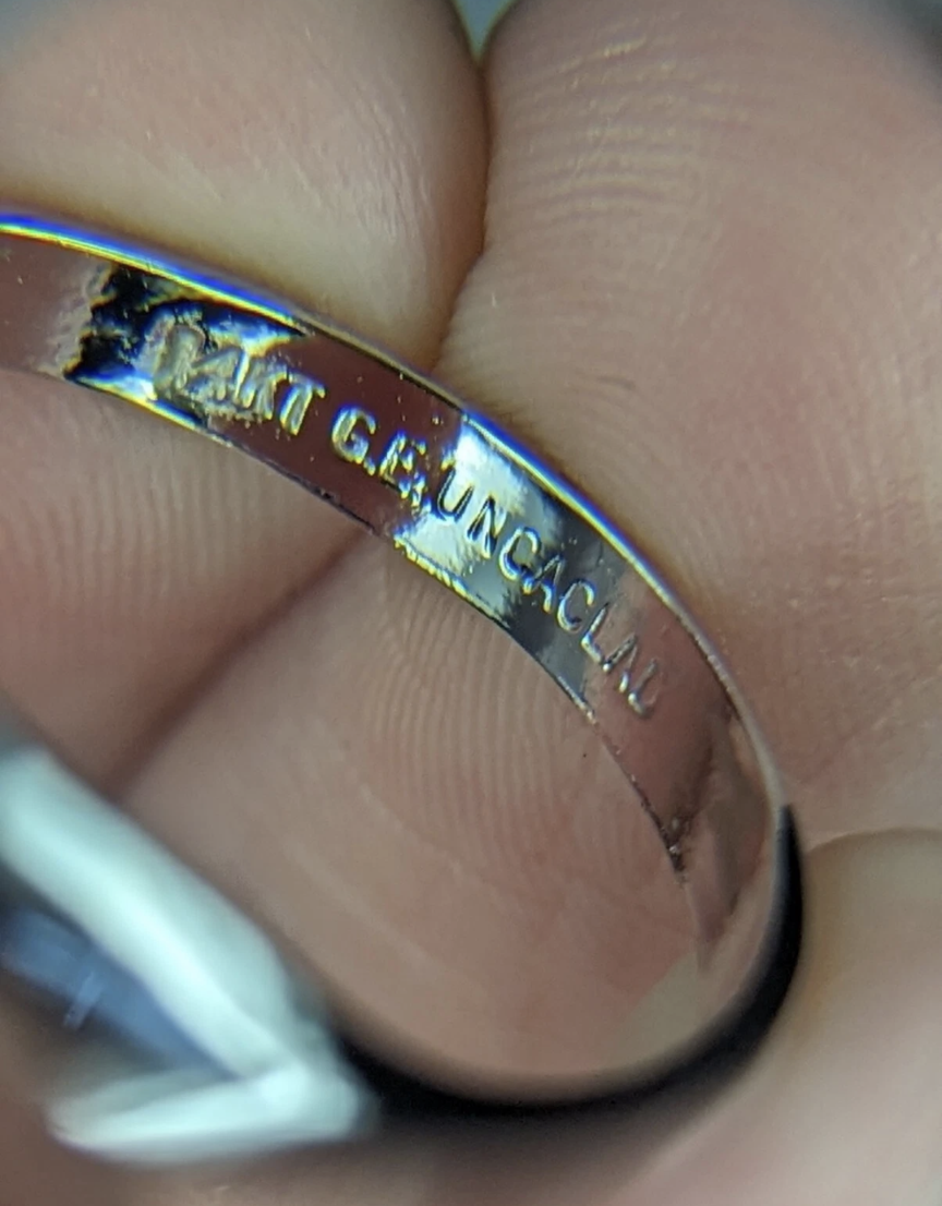 14kt G.E Unclad Onyx Ring 4