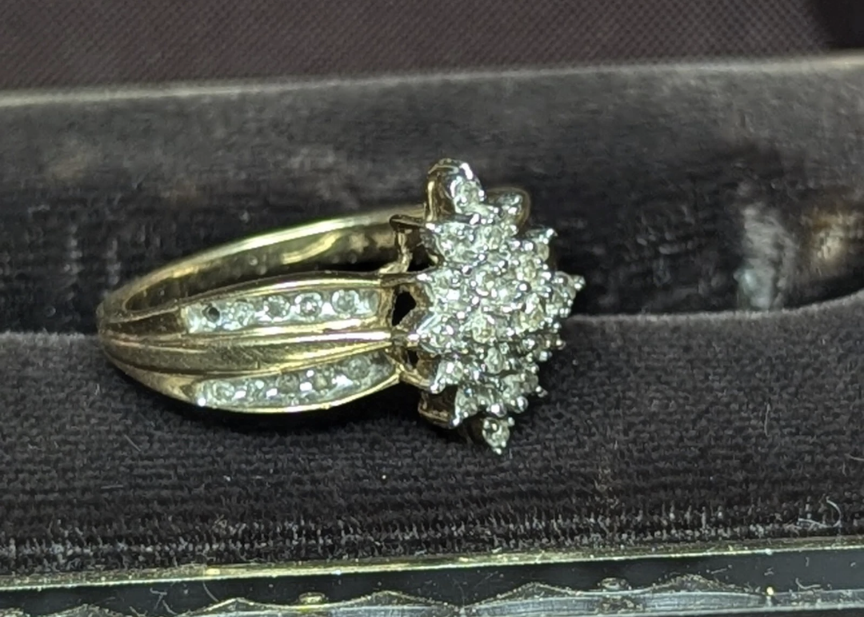 Antique (Pre-owned) 10k Gold Engagement Ring Size 7 1