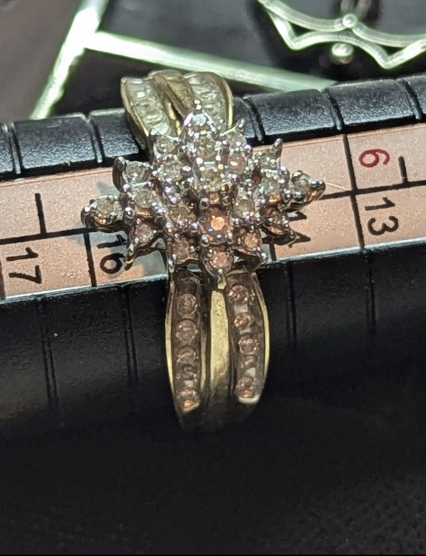 Antique (Pre-owned) 10k Gold Engagement Ring Size 7 3