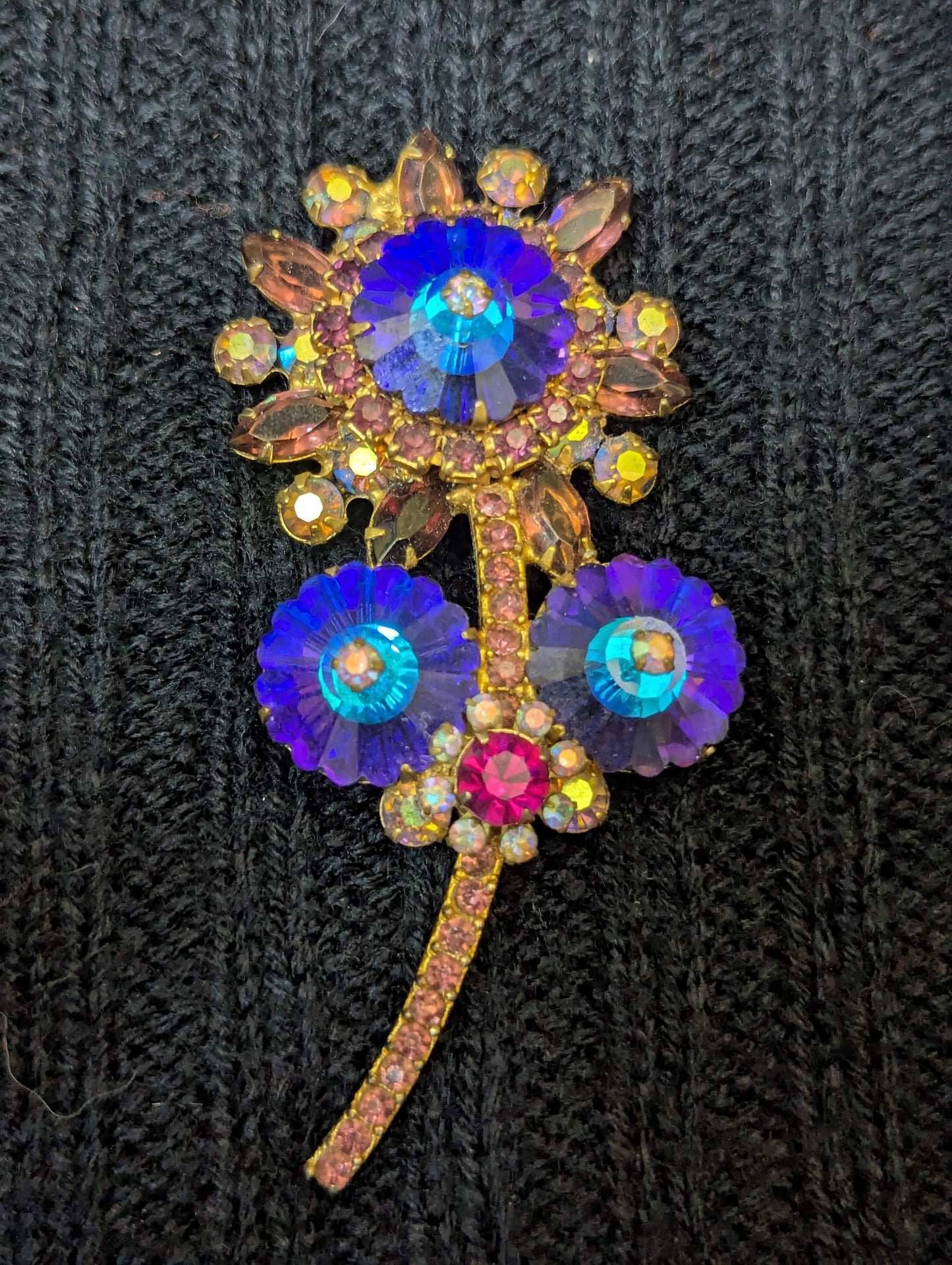 Antique flower broach pin 2