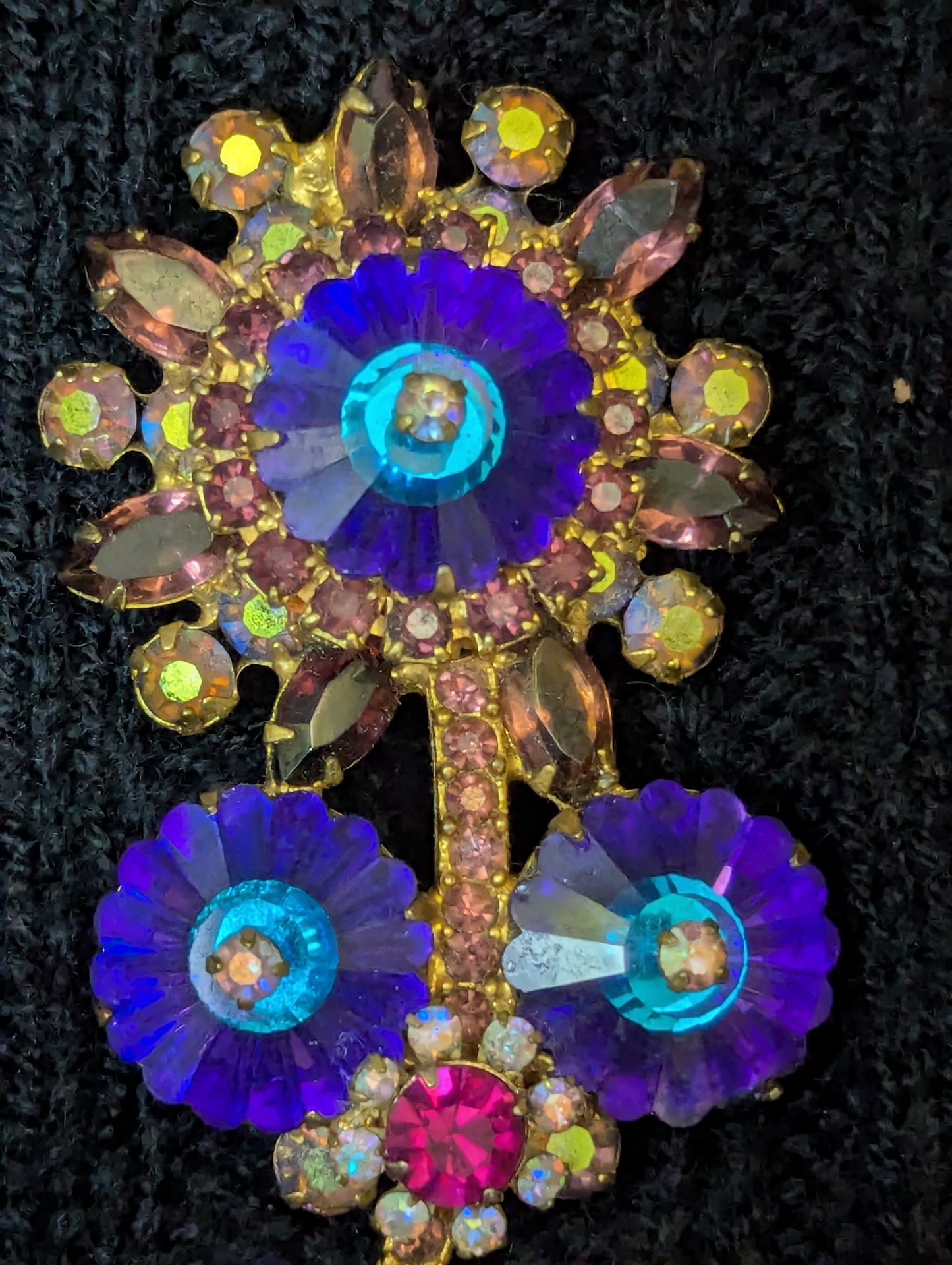 Antique flower broach pin 3