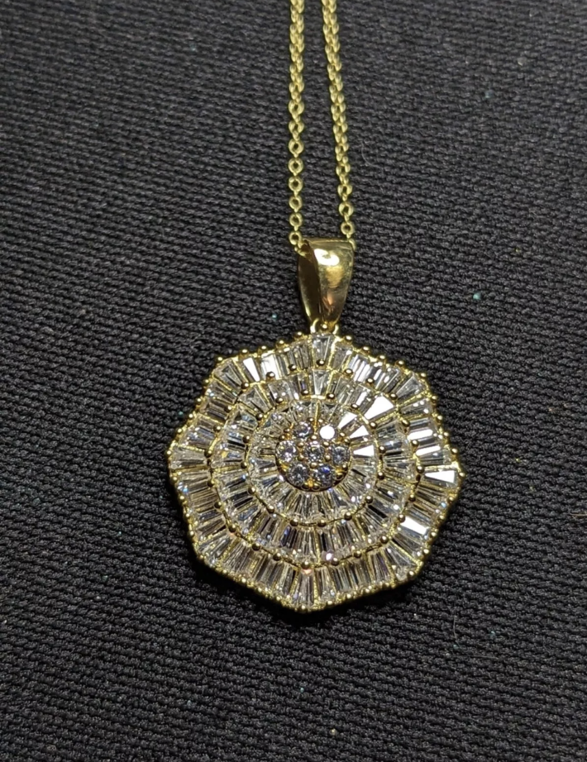 Womens Sterling Silver Over Gold Plated Necklace