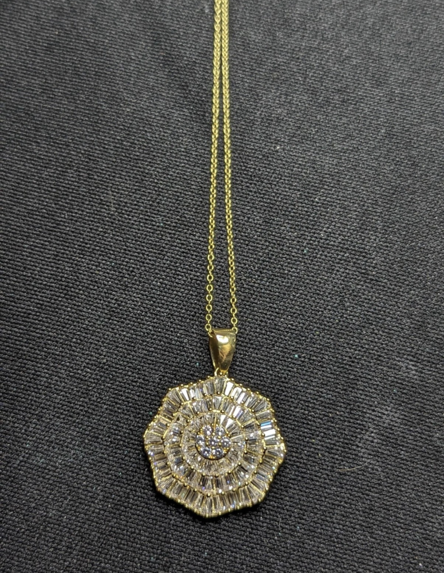 Womens Sterling Silver Over Gold Plated Necklace 1