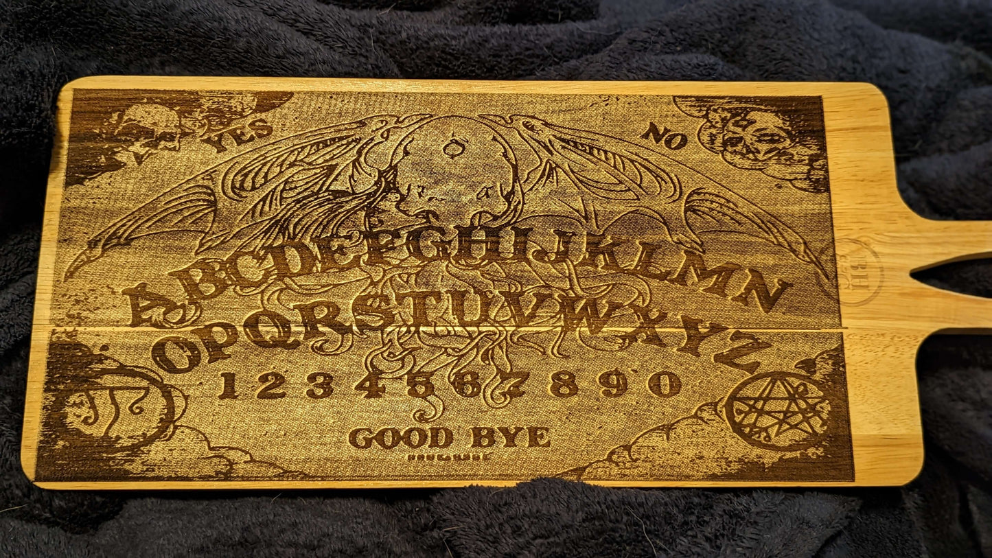 EsotericMineralsnCrystals Chtulhu charcuterie ouija board