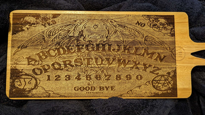 EsotericMineralsnCrystals Chtulhu charcuterie ouija board