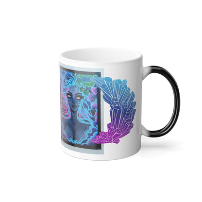 Printify Mug 11oz Color Morphing Galaxy Chick Mug, 11oz