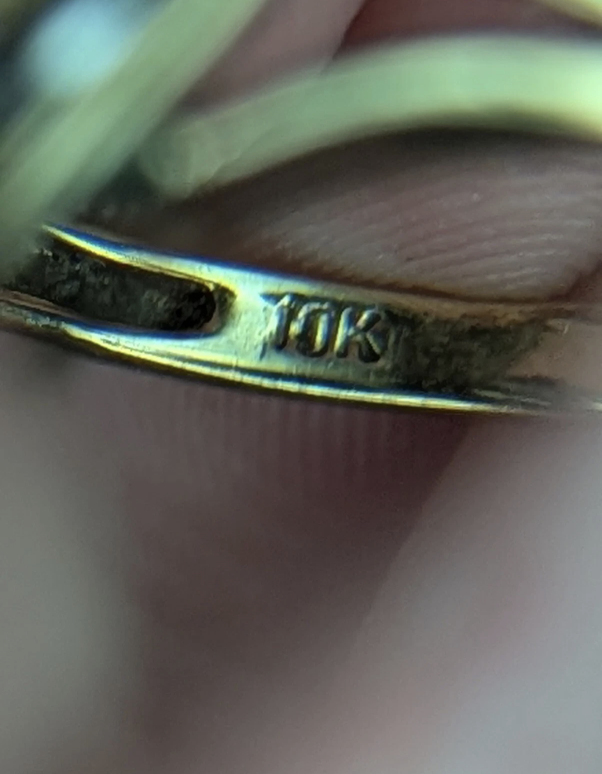 Antique 10k Gold Diamond Engagement Ring Size 7 5