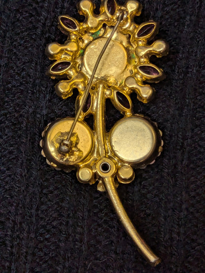 Antique flower broach pin