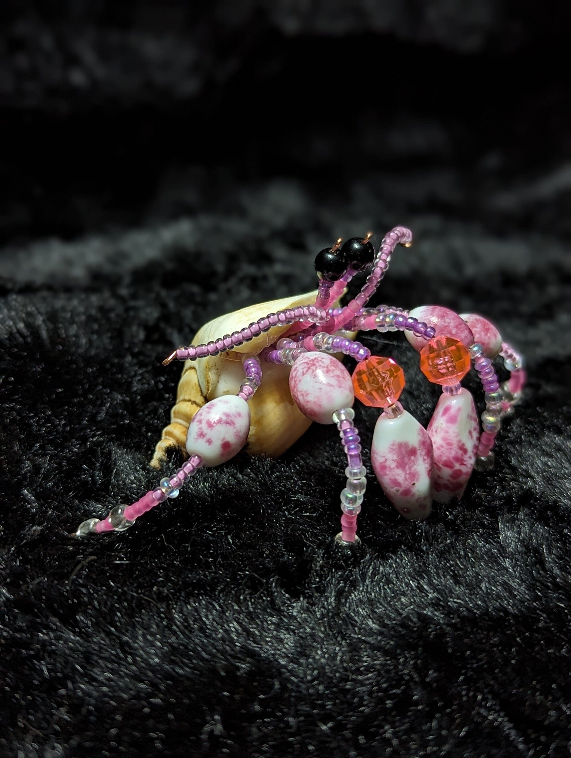 EsotericMineralsnCrystals OOAK Beaded Hermit Crab