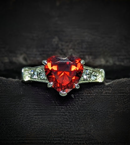 EsotericMineralsnCrystals Artificial Ruby Ring