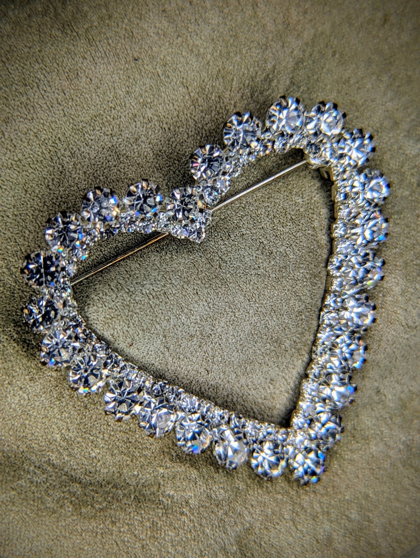 EsotericMineralsnCrystals Swarovski Crystal Heart Broach