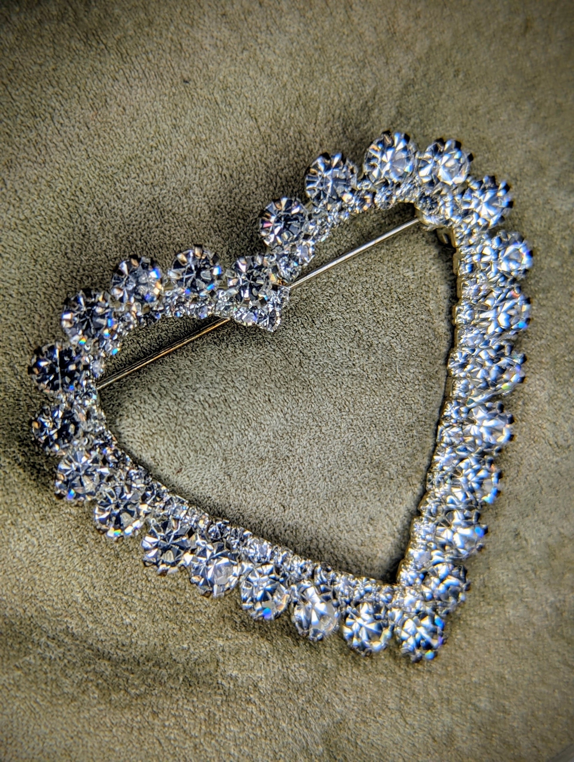 EsotericMineralsnCrystals Swarovski Crystal Heart Broach