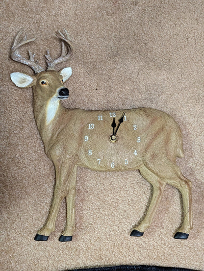 EsotericMineralsnCrystals Resin Deer Wall Clock