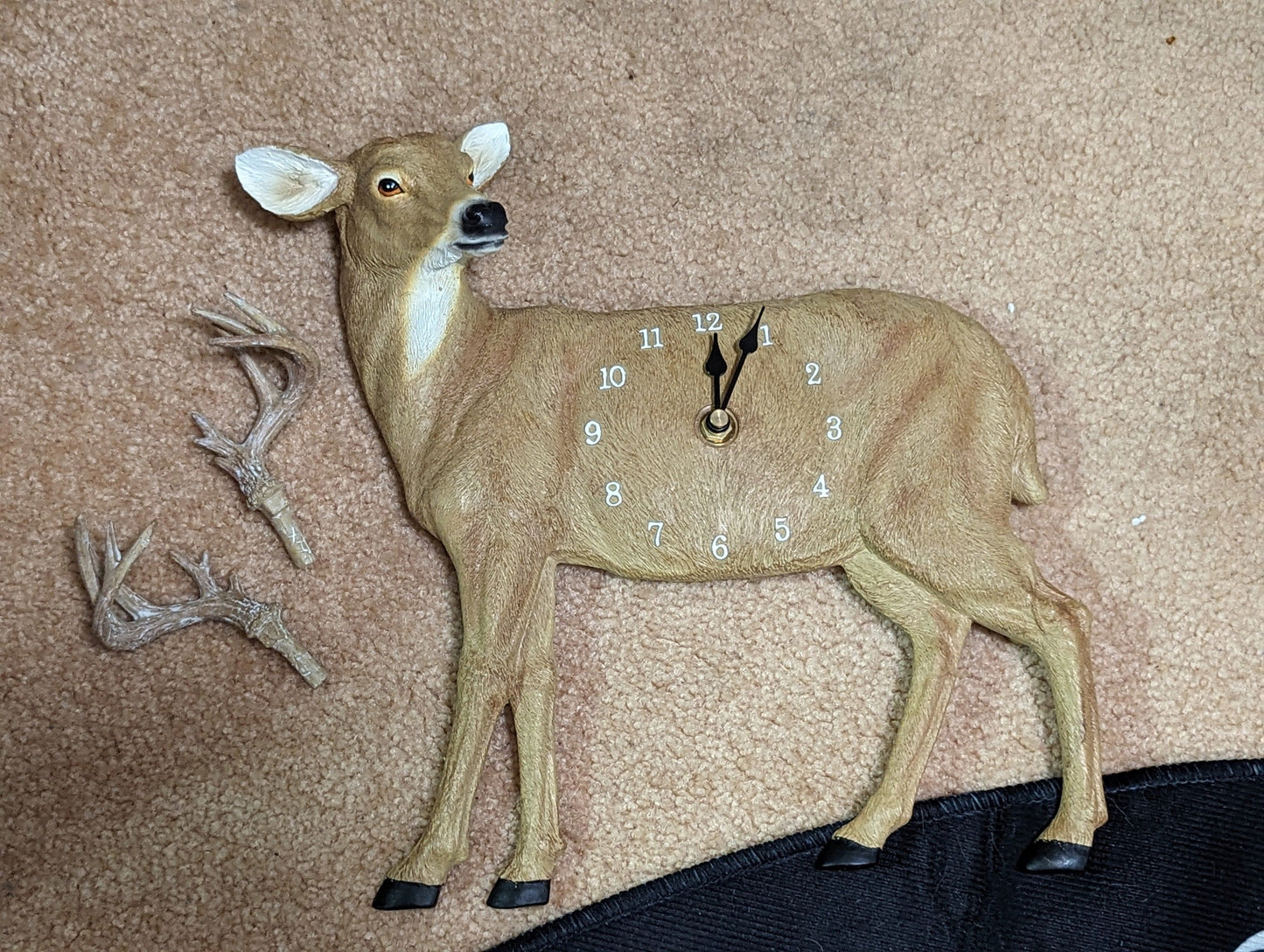 EsotericMineralsnCrystals Resin Deer Wall Clock