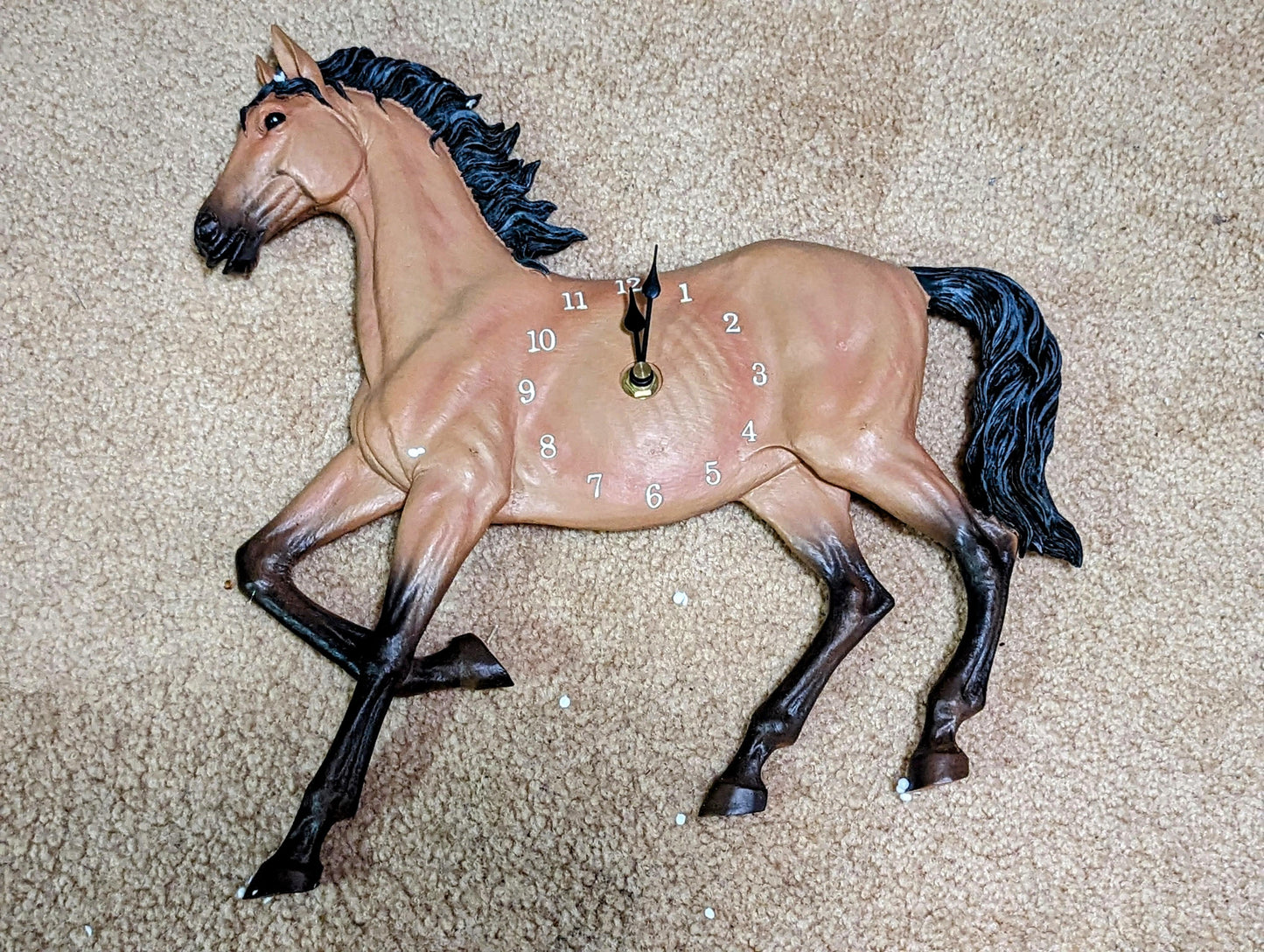 EsotericMineralsnCrystals Resin Decorative Horse Wall Clock