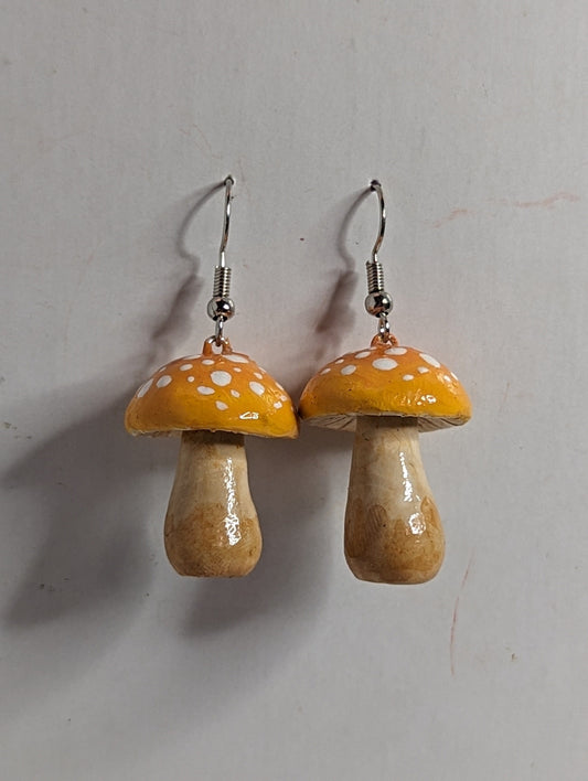 EsotericMineralsnCrystals Handmade Mushroom Earrings