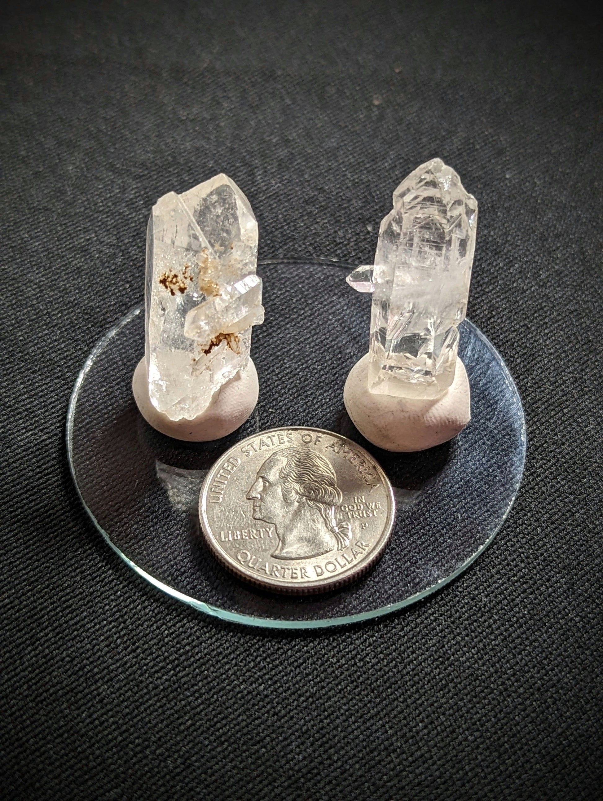 EsotericMineralsnCrystals Set of 2 Arkansas Quartz Crystals