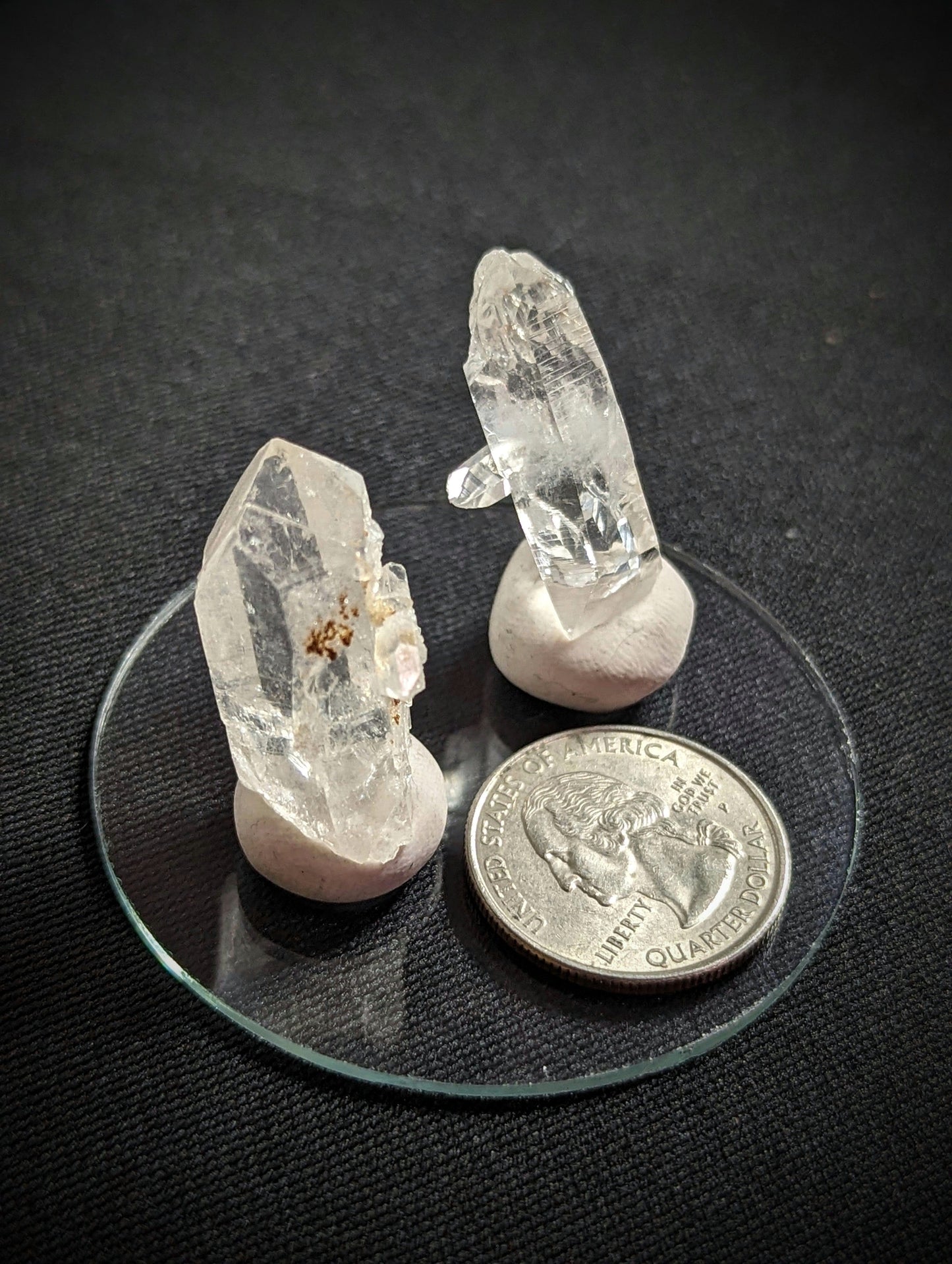 EsotericMineralsnCrystals Set of 2 Arkansas Quartz Crystals