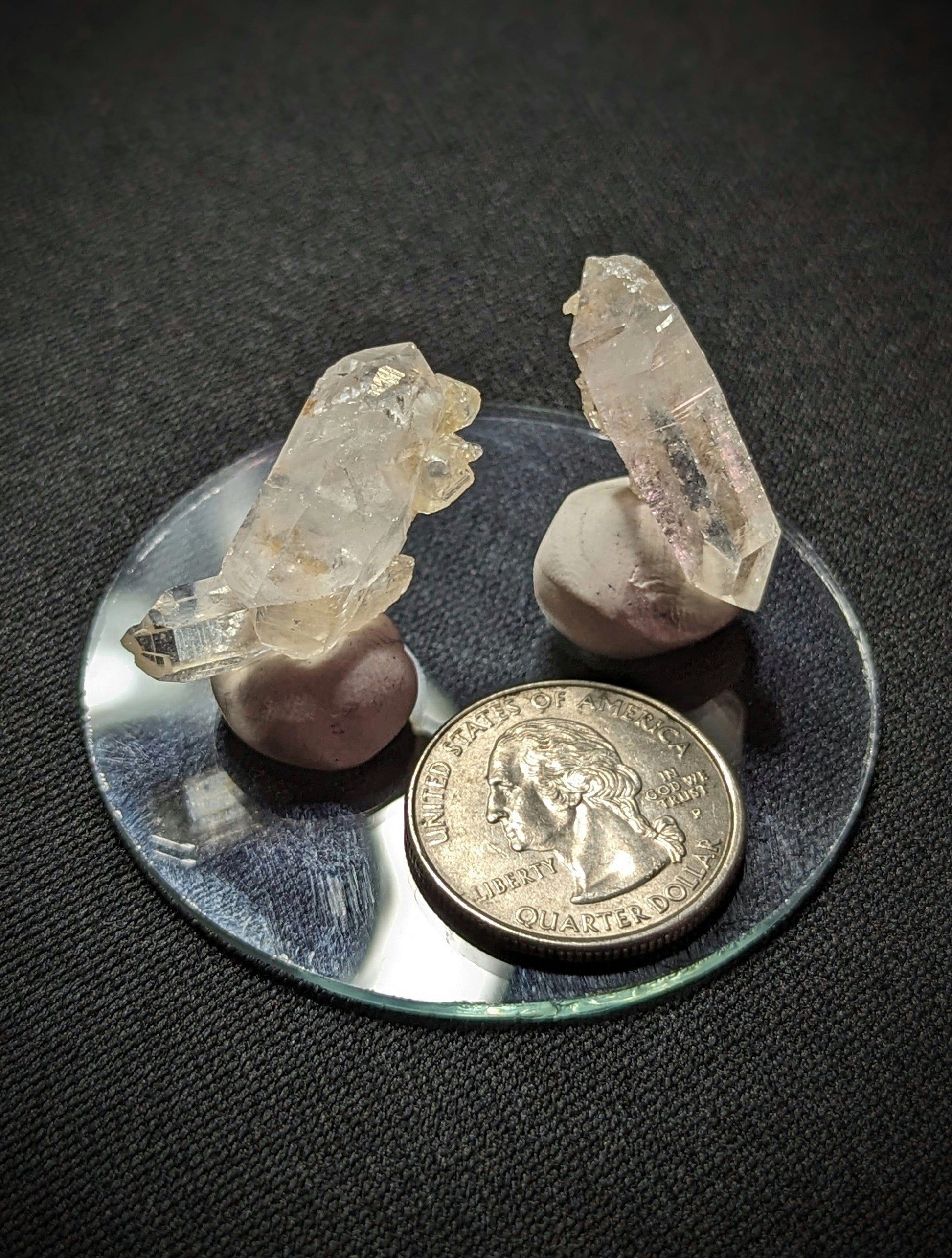 EsotericMineralsnCrystals Set of 2 Arkansas Quartz Crystals