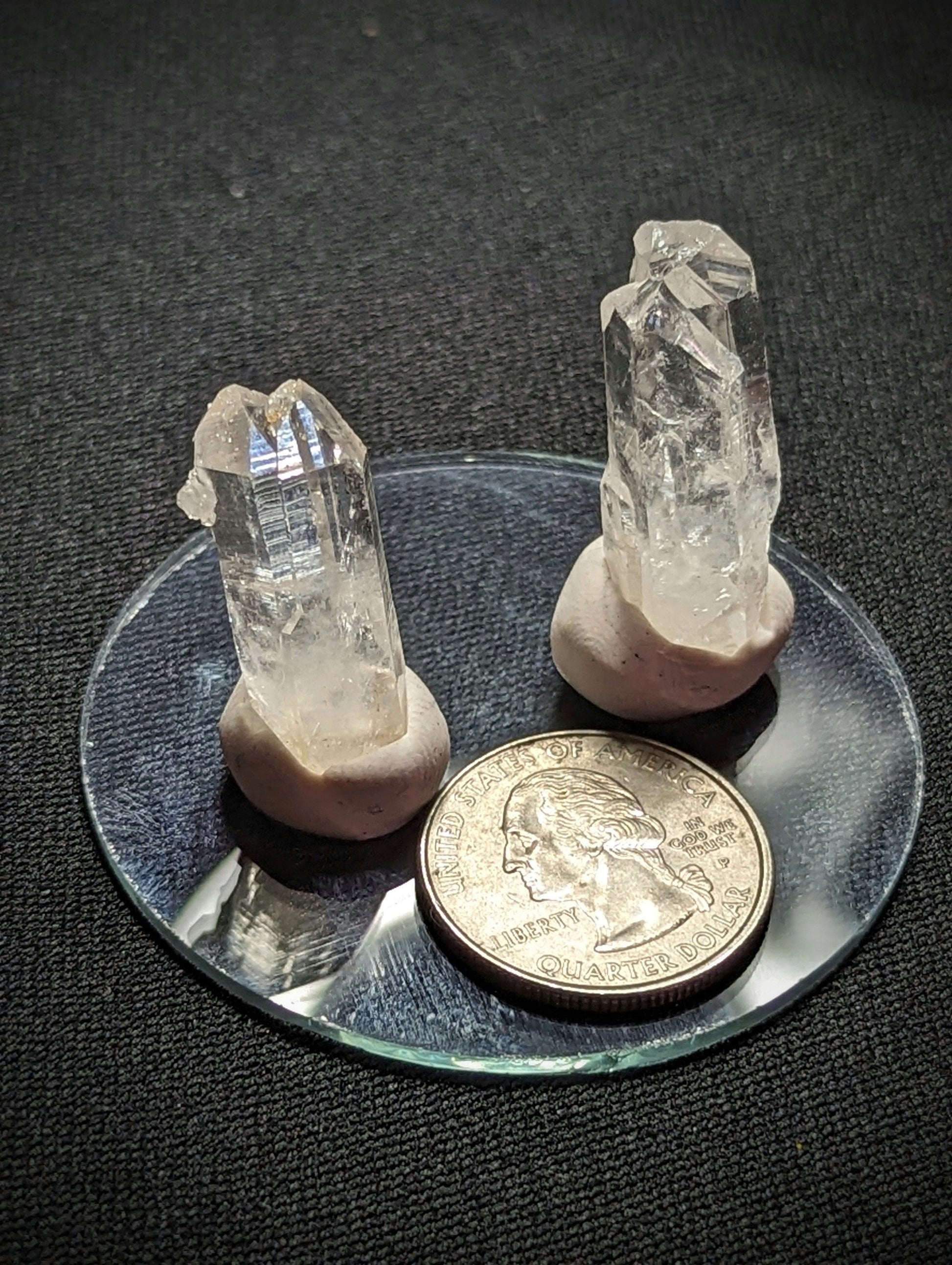 EsotericMineralsnCrystals Set of 2 Arkansas Quartz Crystals