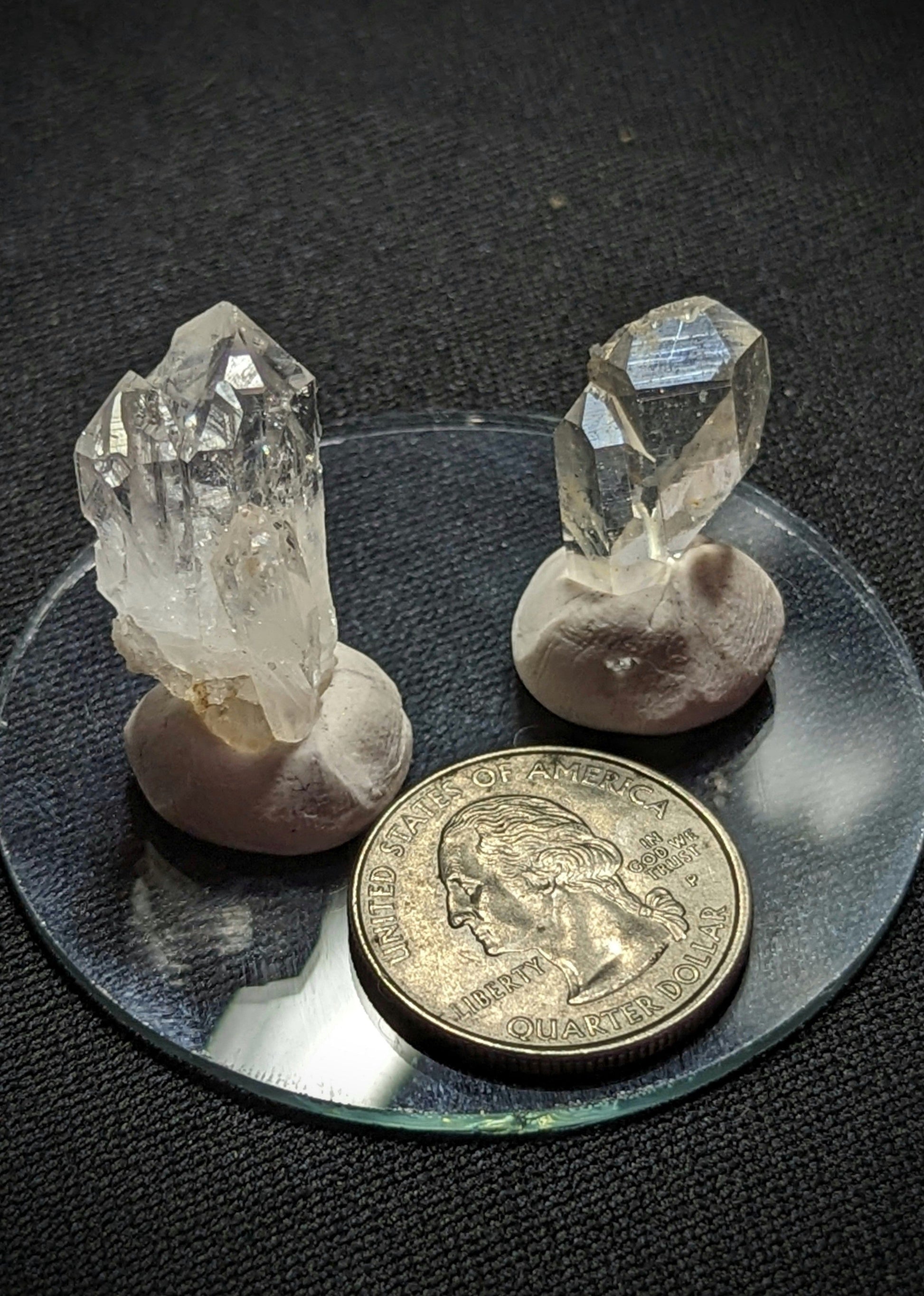 EsotericMineralsnCrystals Set of 2 Arkansas Quartz Crystals