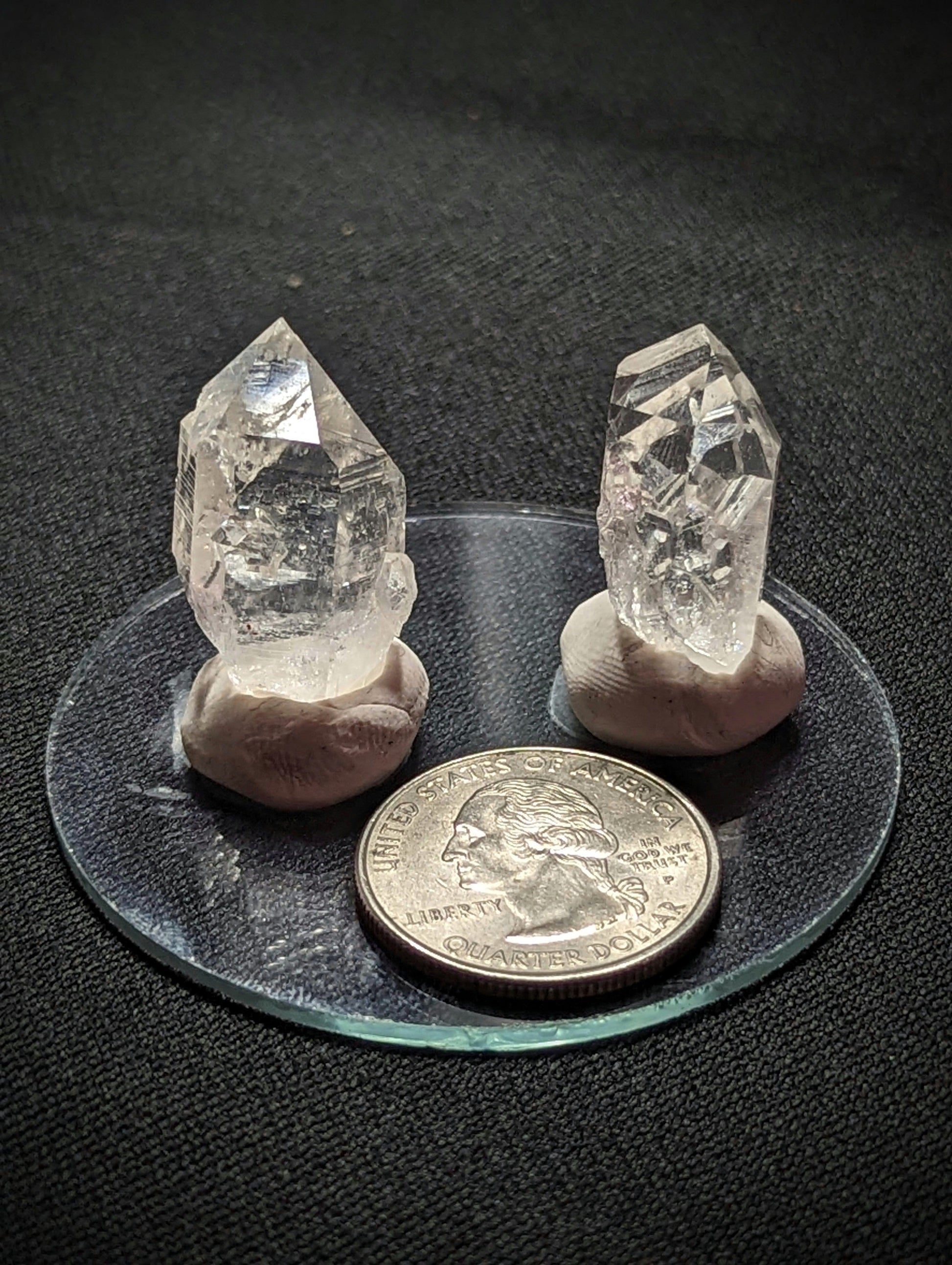 EsotericMineralsnCrystals Set of 2 Arkansas Quartz Crystals