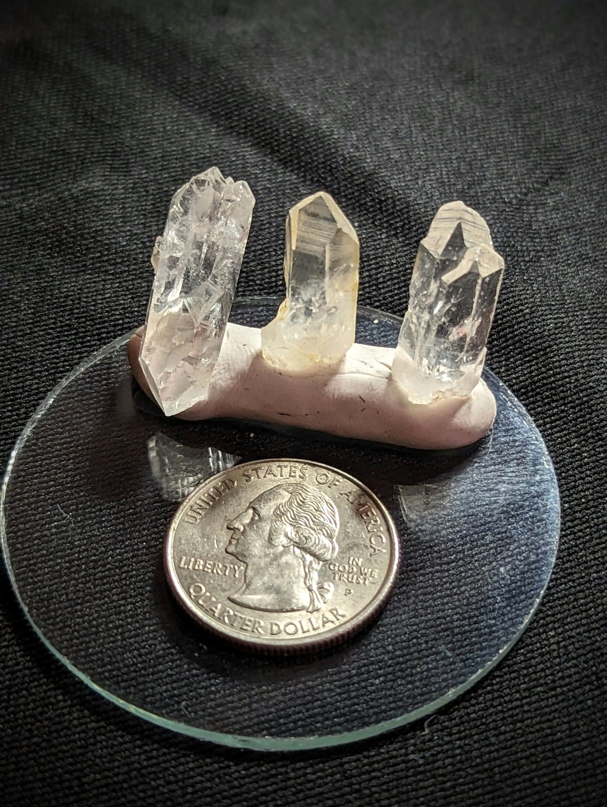 EsotericMineralsnCrystals Set of 3 Arkansas Quartz Crystals