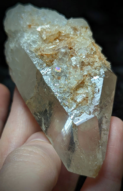 EsotericMineralsnCrystals Large Arkansas Quartz Crystal specimen with micro quartz clusters.