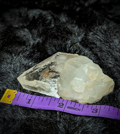 EsotericMineralsnCrystals Large Arkansas Quartz Crystal specimen with micro quartz clusters.