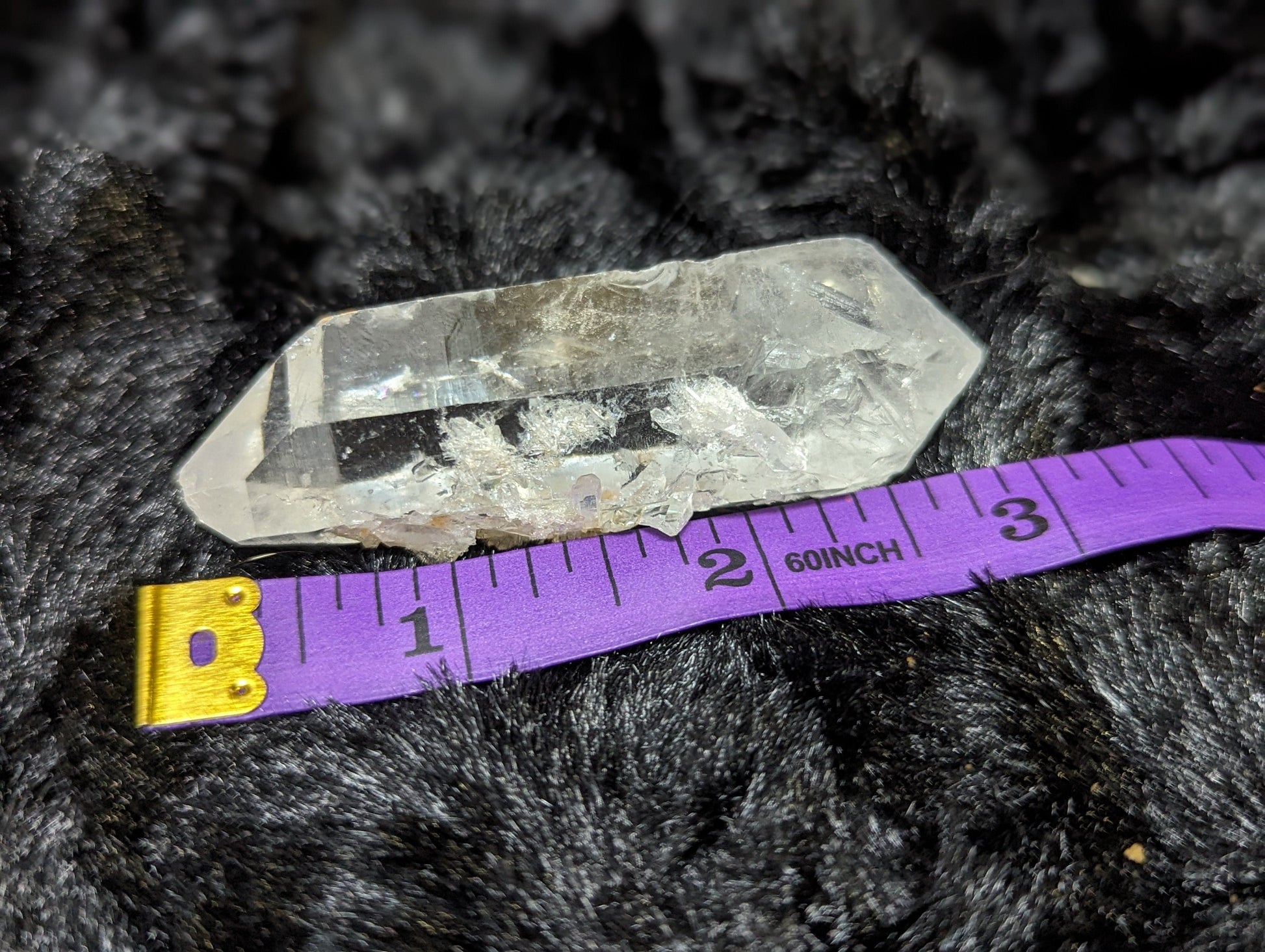 EsotericMineralsnCrystals Natural Arkansas Quartz point with micro clusters