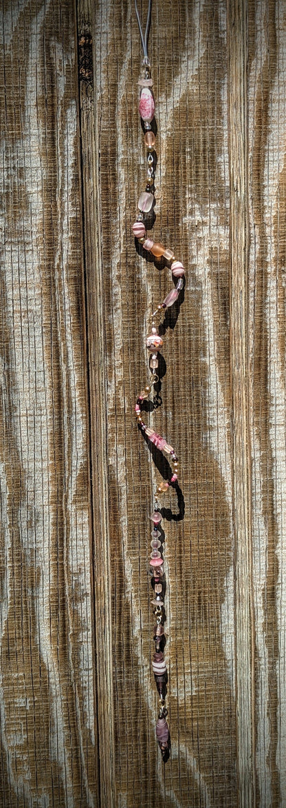 EsotericMineralsnCrystals Pink Upcycled Beaded Sun Catcher