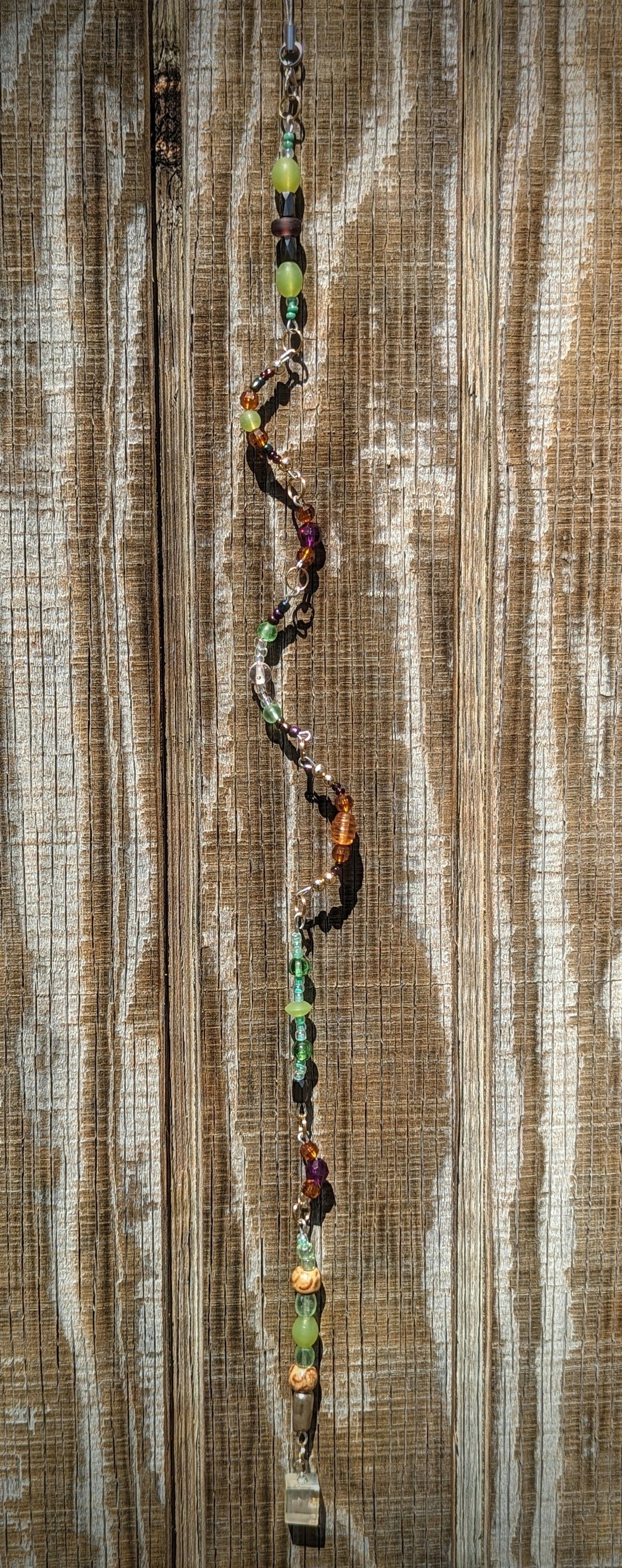 EsotericMineralsnCrystals Green Multicolor Upcycled Beaded Sun Catcher