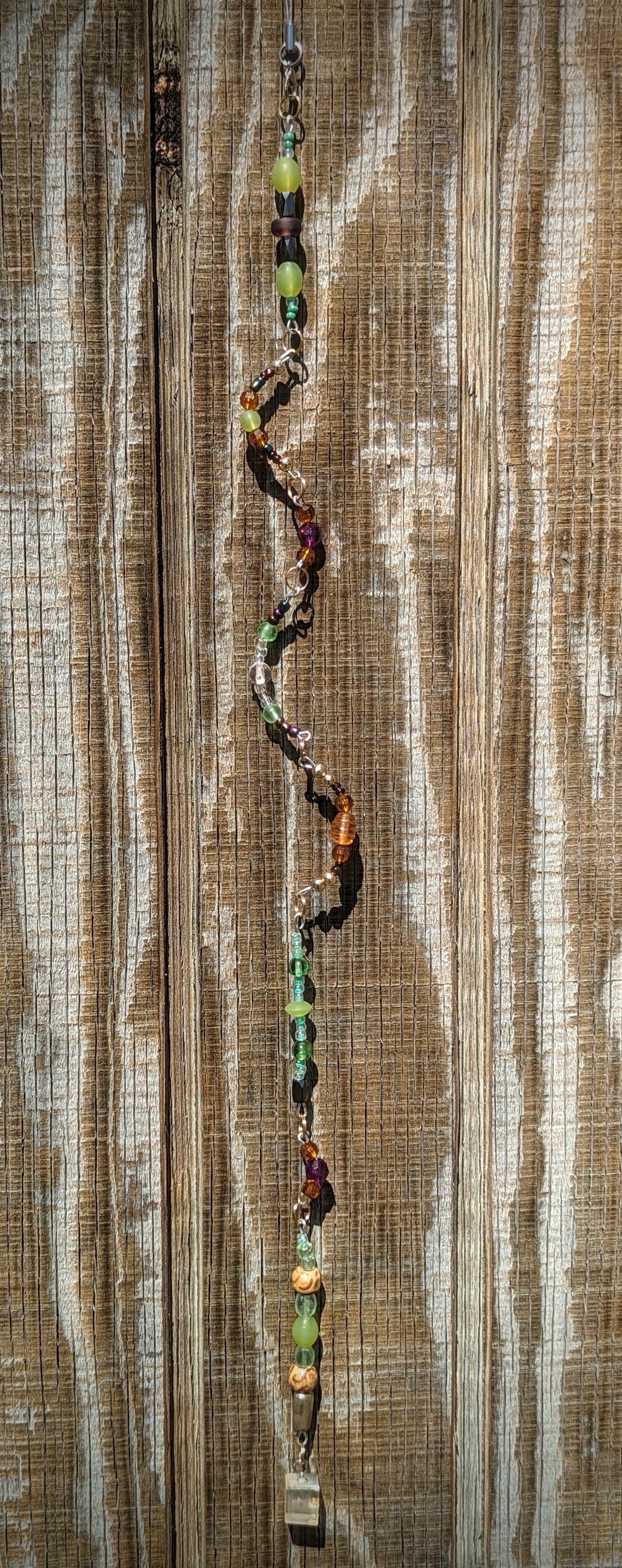 EsotericMineralsnCrystals Green Multicolor Upcycled Beaded Sun Catcher