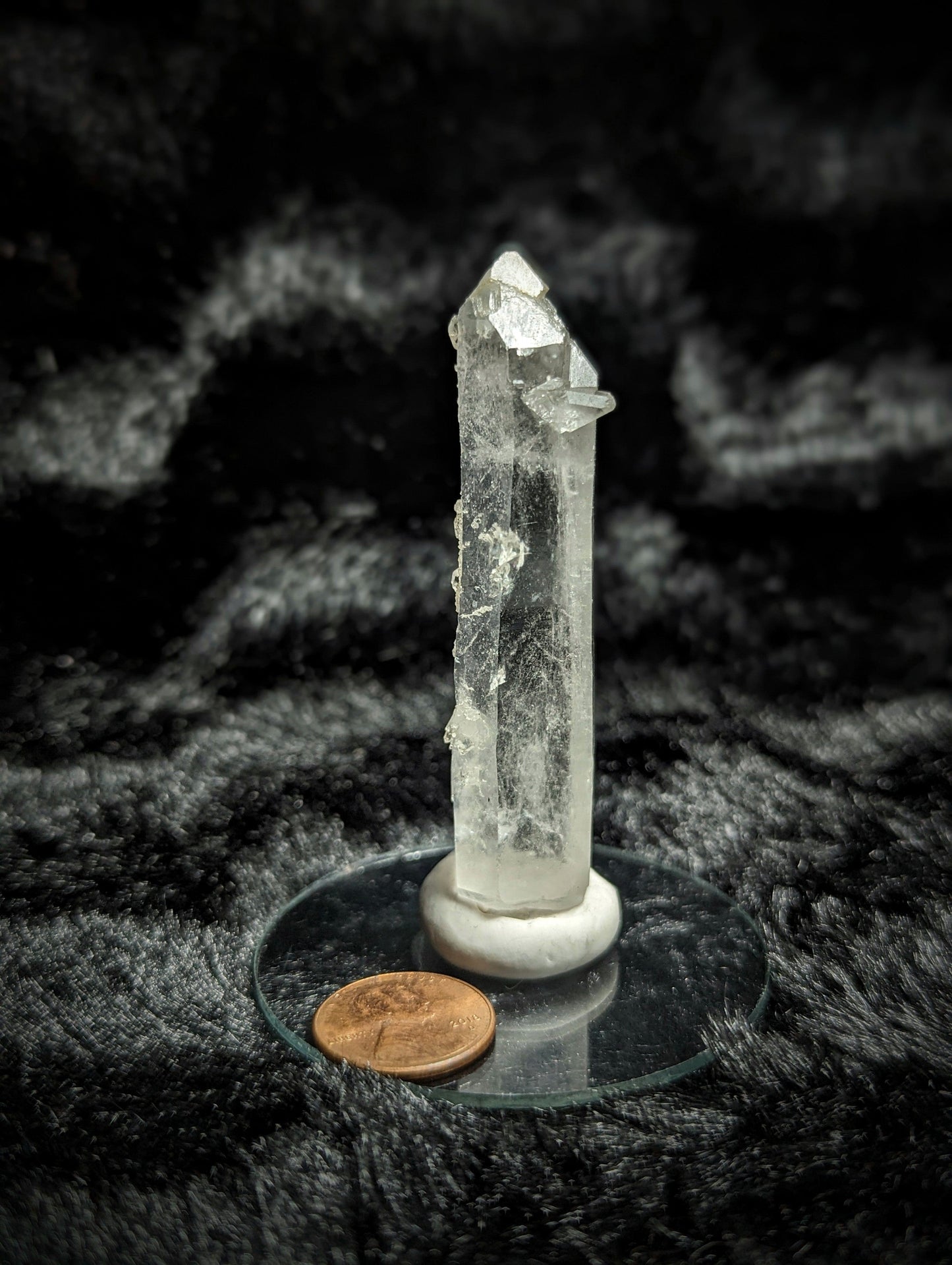 EsotericMineralsnCrystals Unique Quartz Crystal Point with micro quartz clusters