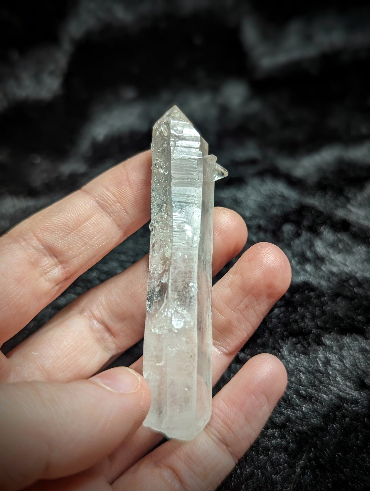 EsotericMineralsnCrystals Unique Quartz Crystal Point with micro quartz clusters