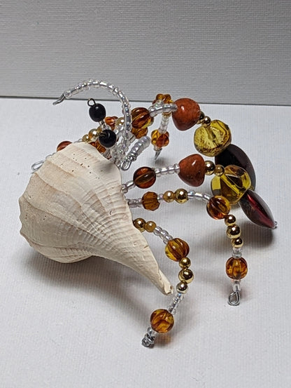 EsotericMineralsnCrystals OOAK Beaded Hermit Crab