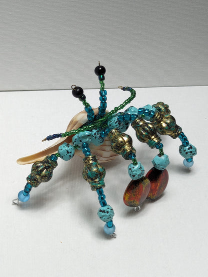 EsotericMineralsnCrystals OOAK Beaded Hermit Crab