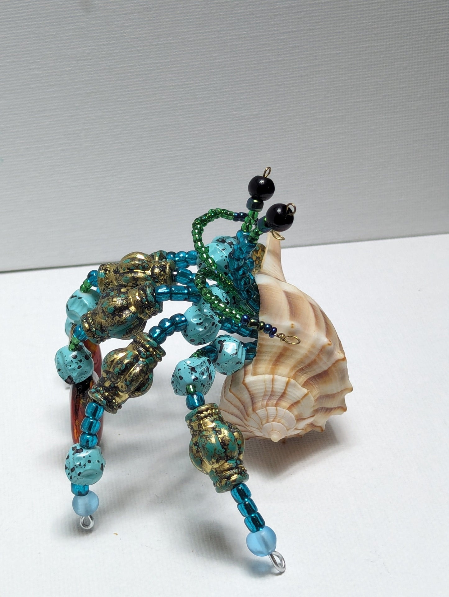 EsotericMineralsnCrystals OOAK Beaded Hermit Crab