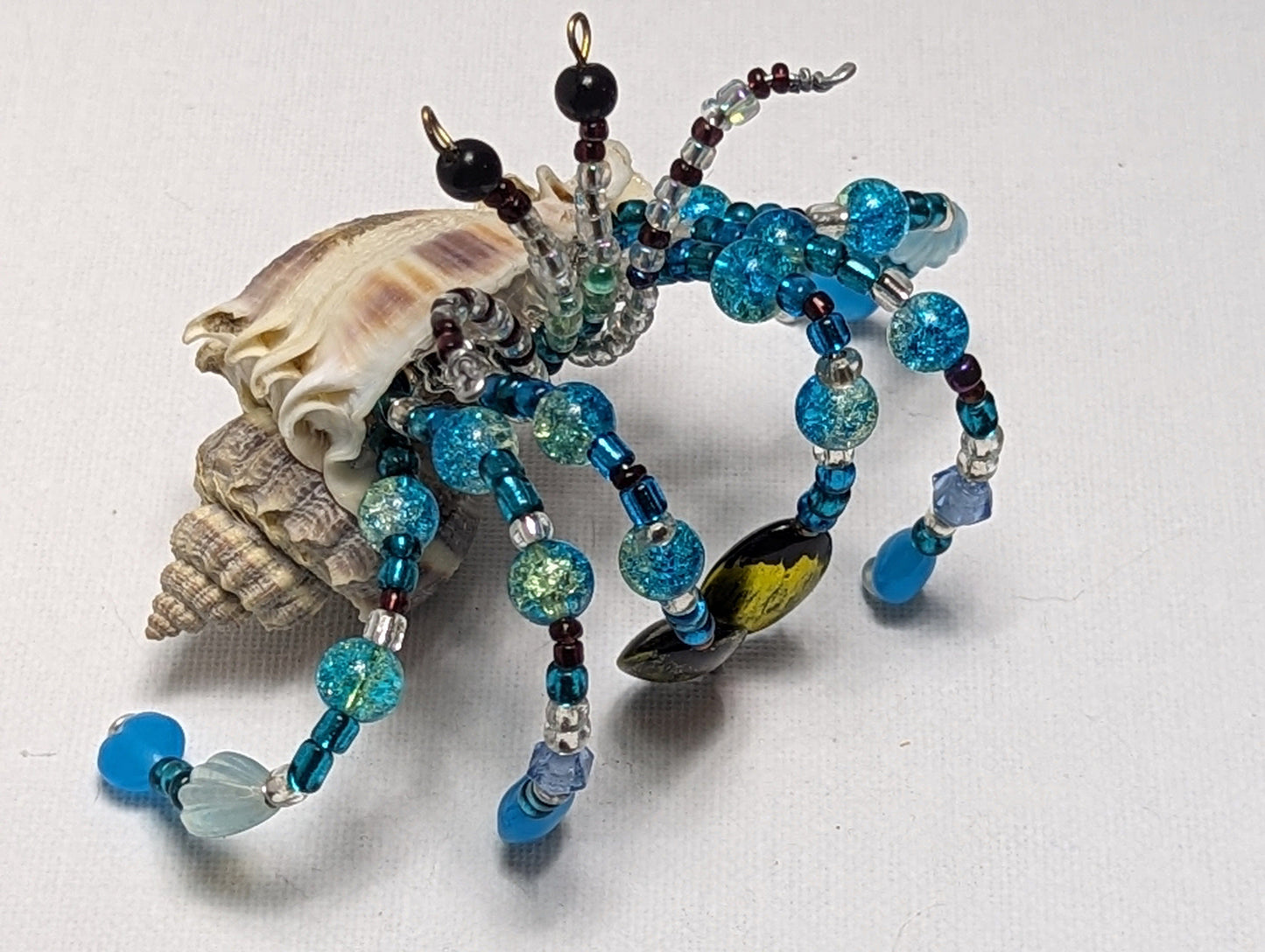 EsotericMineralsnCrystals Handmade beaded Hermit crab