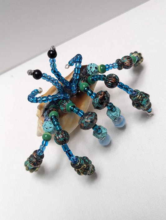 EsotericMineralsnCrystals OOAK Beaded Hermit Crab