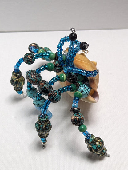 EsotericMineralsnCrystals OOAK Beaded Hermit Crab