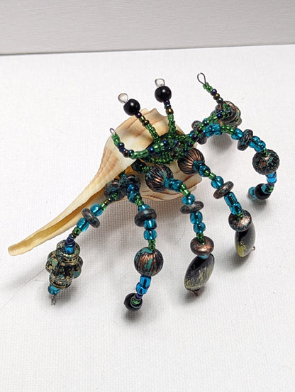 EsotericMineralsnCrystals OOAK Beaded Hermit Crab