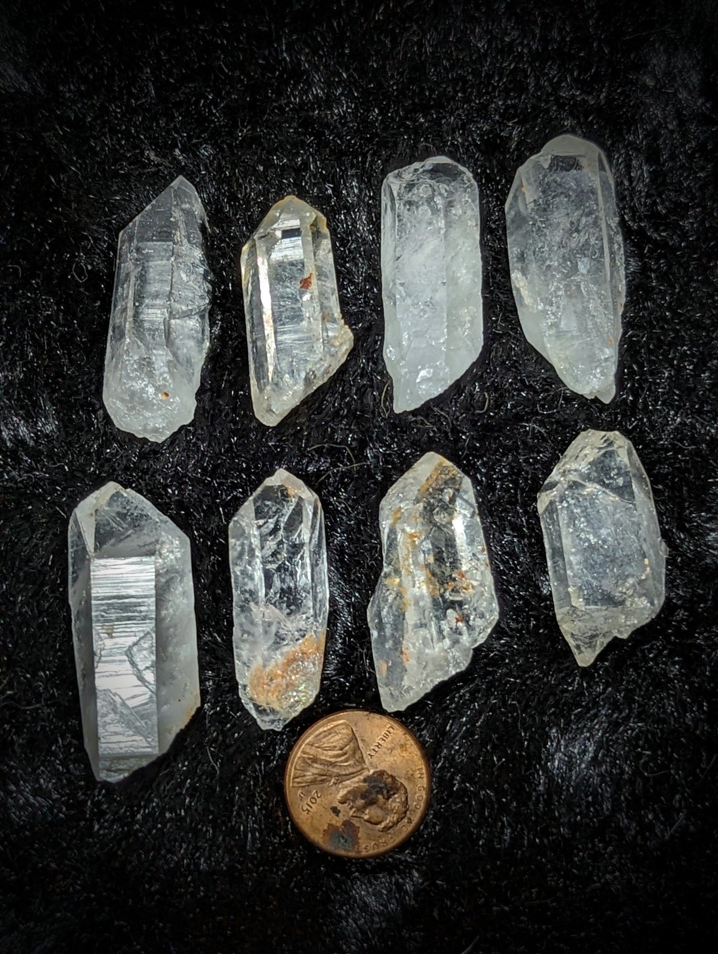 EsotericMineralsnCrystals Lot of 8 natural quartz crystals