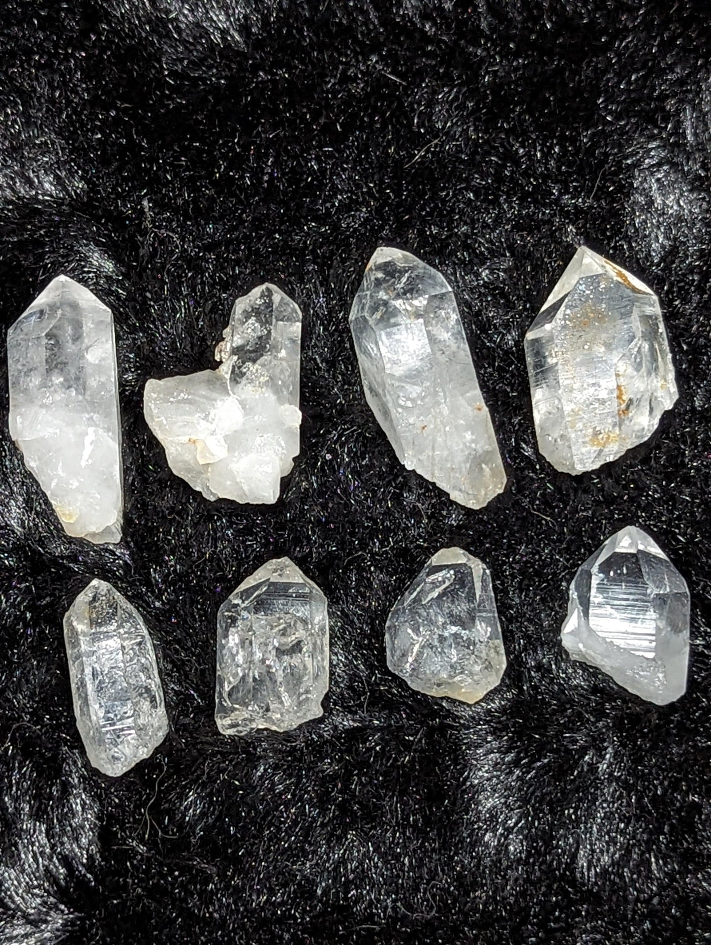 EsotericMineralsnCrystals Lot of 8 natural quartz crystals