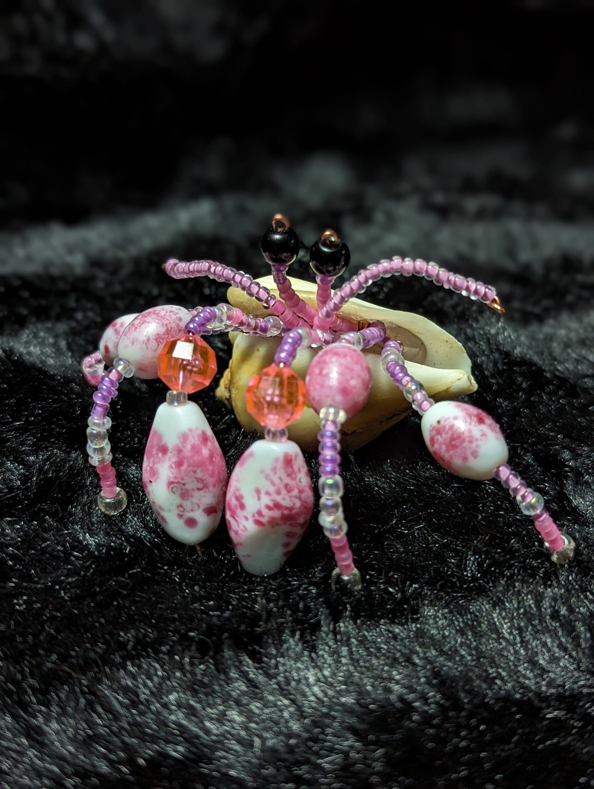 EsotericMineralsnCrystals OOAK Beaded Hermit Crab