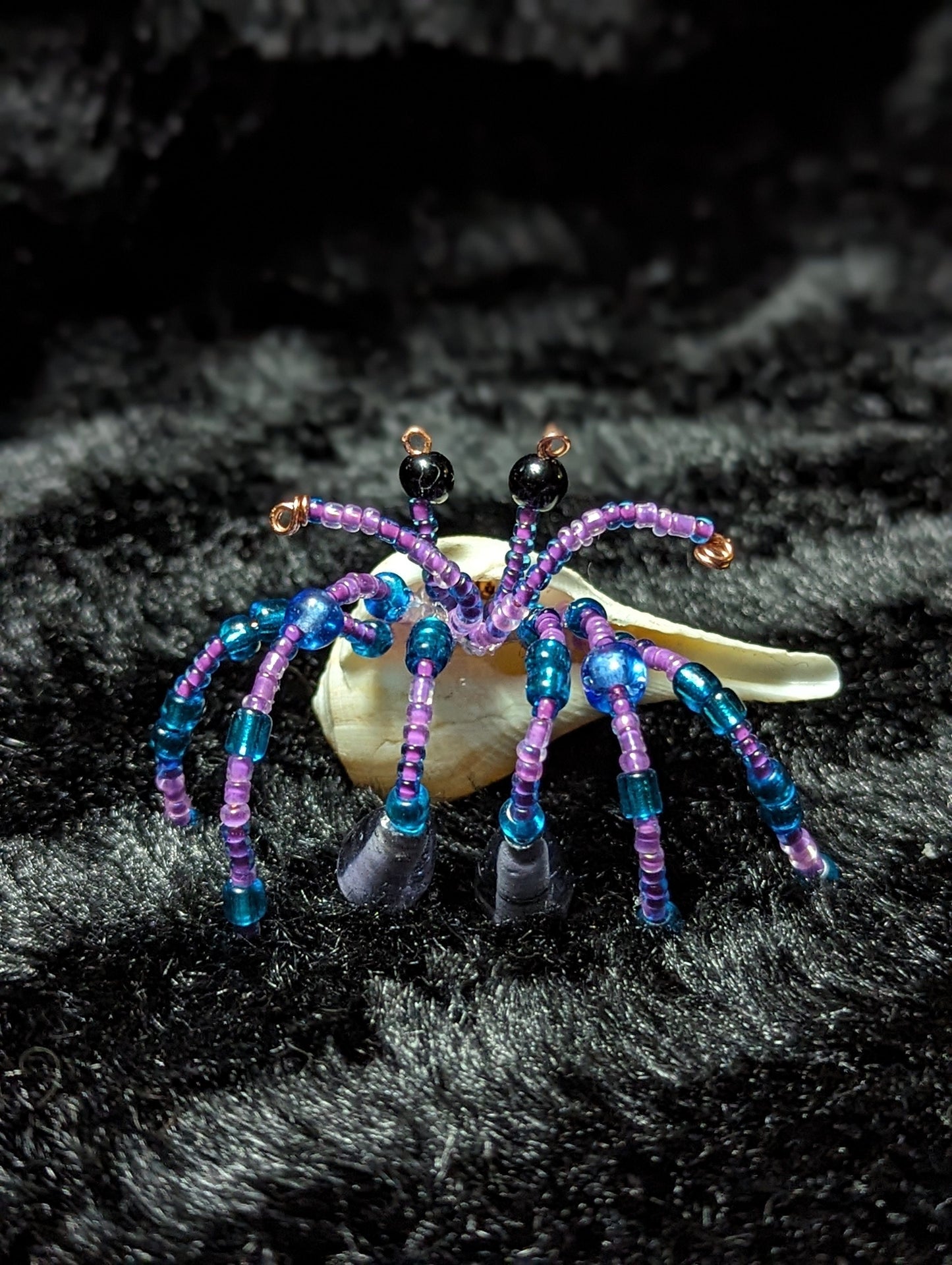 EsotericMineralsnCrystals OOAK Beaded Hermit Crab