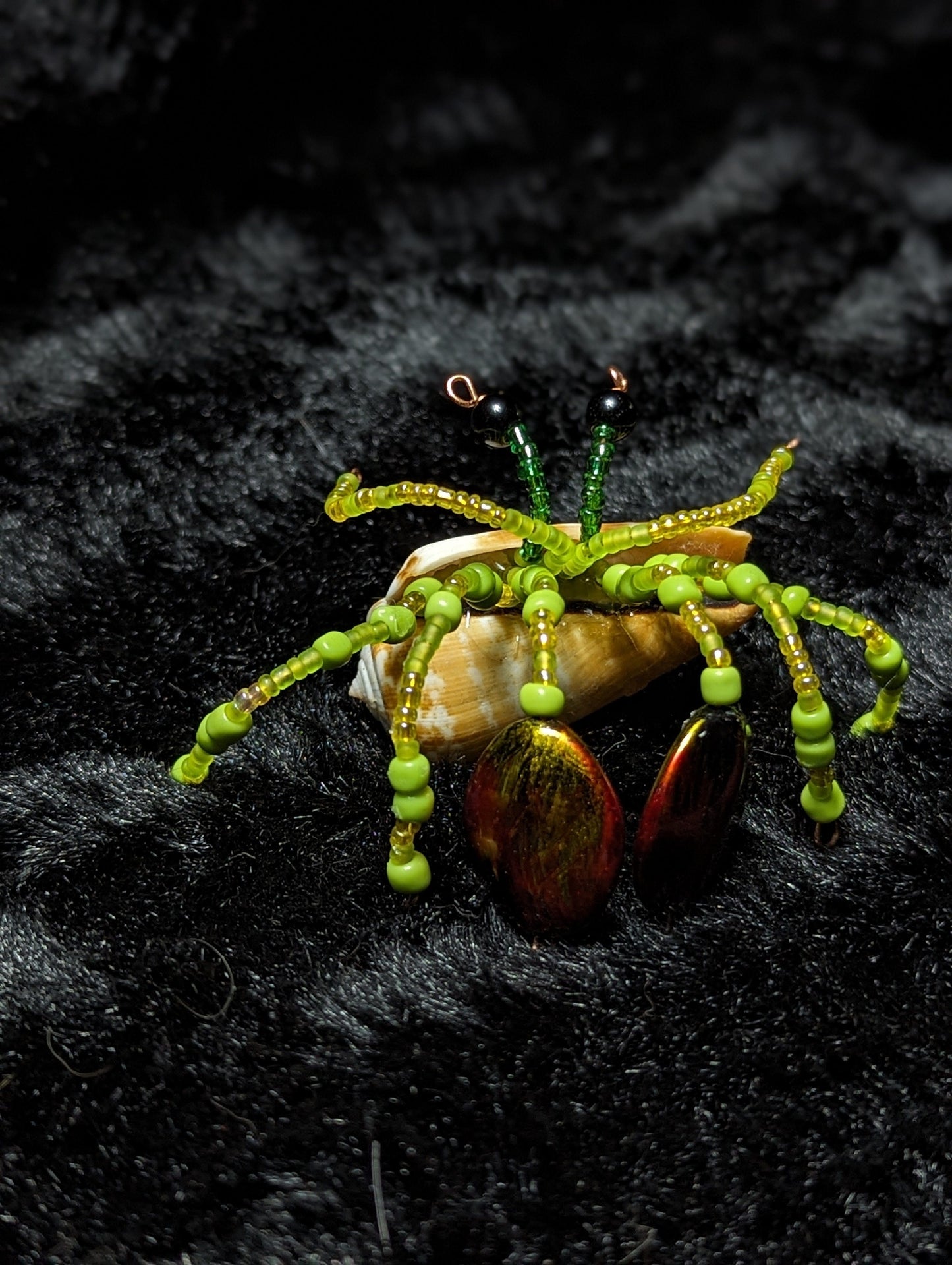 EsotericMineralsnCrystals OOAK Beaded Hermit Crab