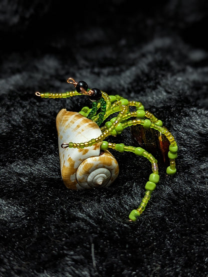 EsotericMineralsnCrystals OOAK Beaded Hermit Crab