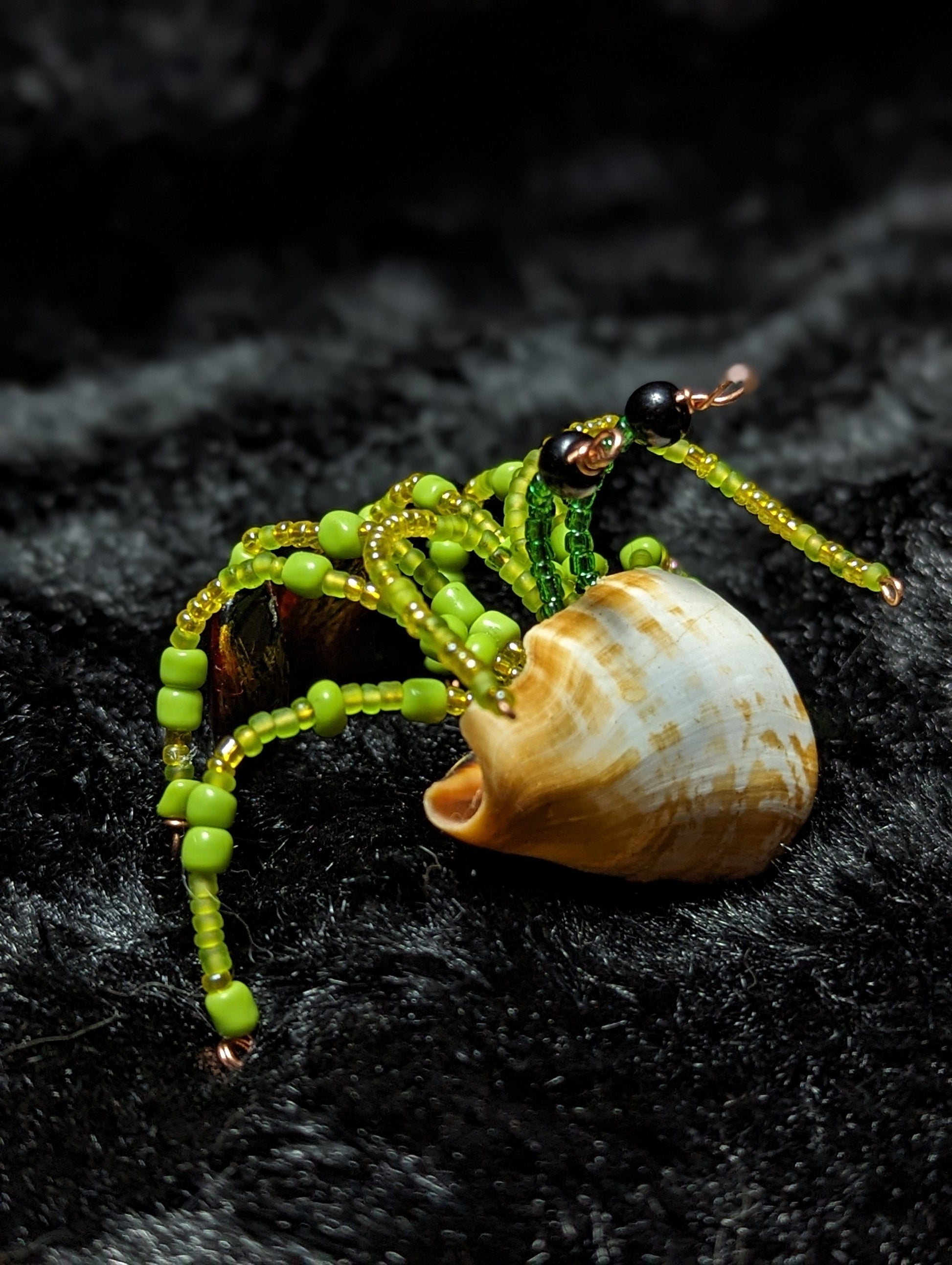 EsotericMineralsnCrystals OOAK Beaded Hermit Crab