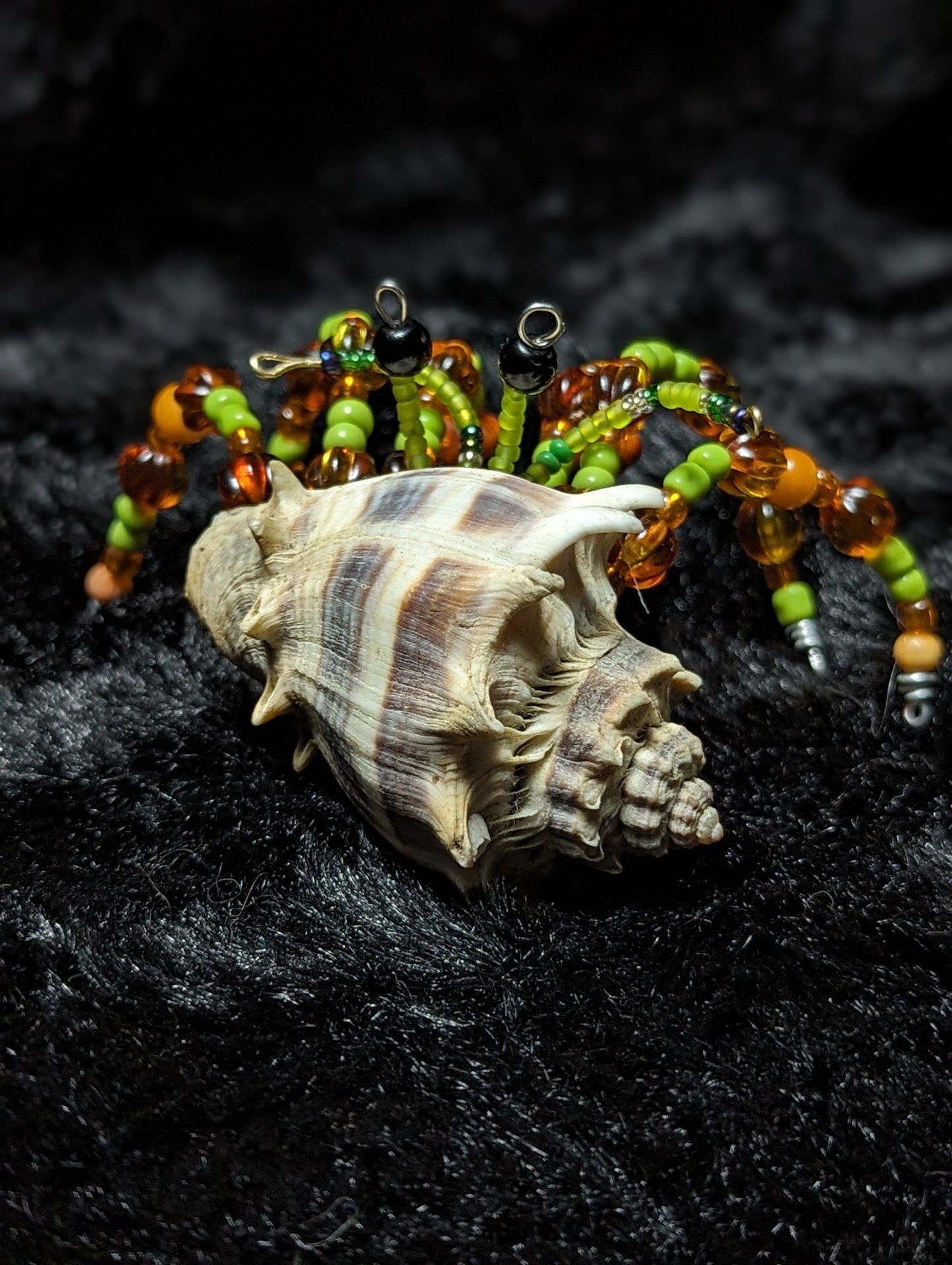 EsotericMineralsnCrystals OOAK Beaded Hermit Crab